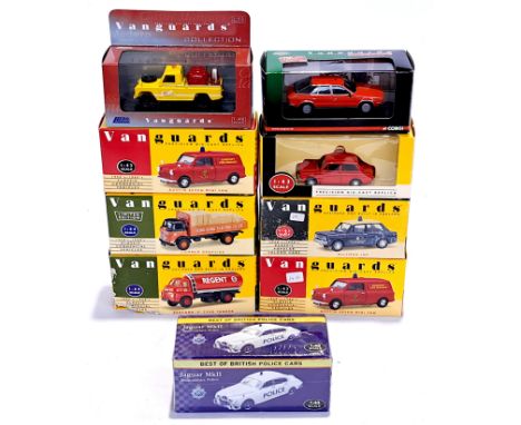 Corgi, Lledo &amp; Atlas Editions, a boxed 1:43 &amp; 1:64 scale mixed vehicle group, comprising mostly of Vanguards. Althoug