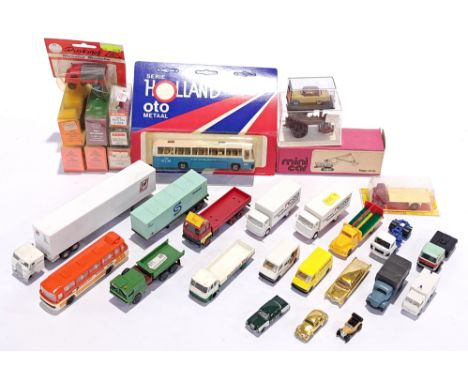 Roskopf, Wiking, Brekina &amp; similar, a boxed and unboxed mixed vehicle group, comprising mostly of HO/1:87 scale. Although