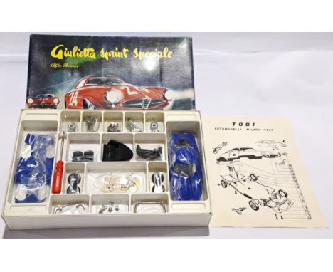 Togi 227 Alfa Romeo Giulietta Sprint Speciale metal model kit, contents appears to be complete within Fair Plus box. See phot