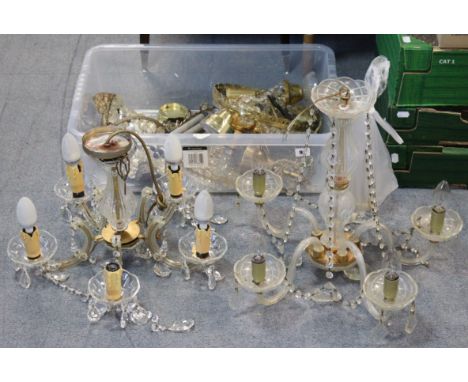 Various ceiling &amp; wall-mounted light fittings.