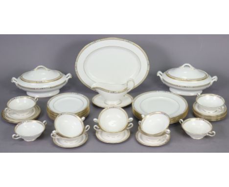 A Spode bone china “Golden Trellis” thirty-seven piece part dinner service. 