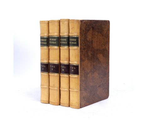 BURNS, Robert, The Works thereof with an account of his Life, 4th Edition. 4 vols. Cadell and Davies, London 1803 with portra