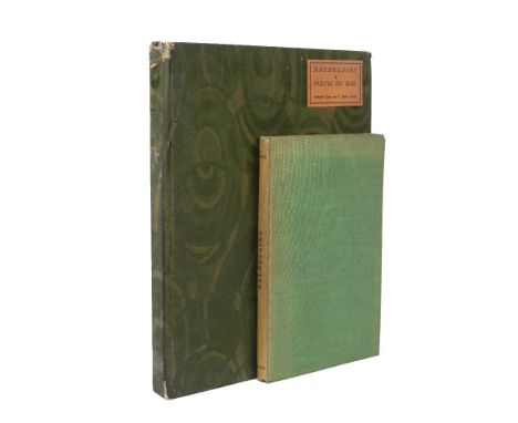 BAUDELAIRE, Charles, French Poet (1821-1867) Fleurs du Mal in Pattern and Prose by Beresford Egan and C Bower Alcock, Sophist