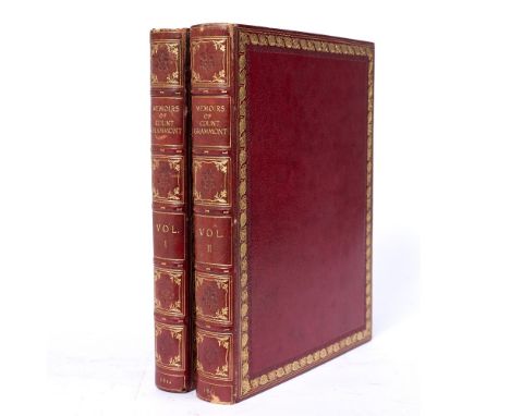 HAMILTON, Count Anthony, Memoirs of Count Grammont, New large paper Ed. With 64 portrait engravings by Edward Scriven. Miller