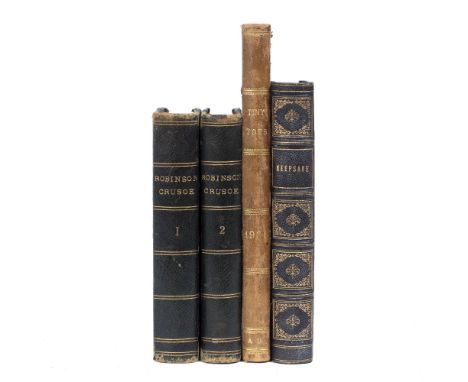 DE FOE, Daniel (1660-1731) The Life and Adventures of Robinson Crusoe. 2 vols. Small format (170 x 108mm). Cochrane &amp; Pic