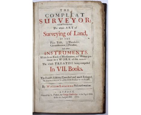 LEYBOURN, William, Philomathematicus, 'The Compleat Surveyor'. Seven books in one volume, numerous diagrams, tables etc. Sawb