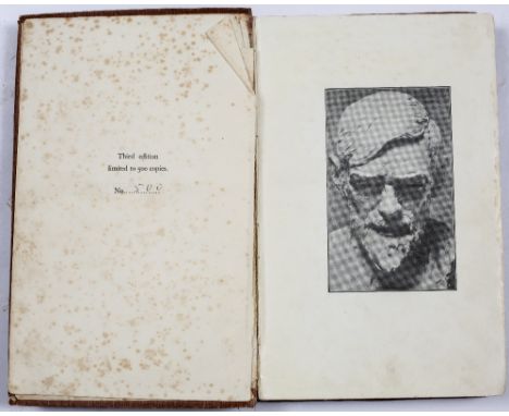 LAWRENCE, David Herbert (1885-1930) Lady Chatterley's Lover, 3rd Edition. Limited to 500 copies, this no. 500. privately prin