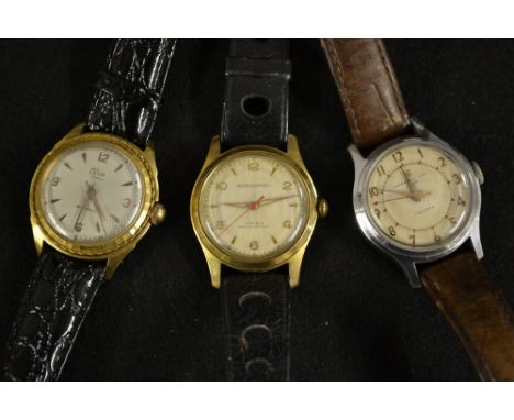 Vintage Watches- an Ingersoll Ltd London Triumph, cream dial, Arabic numerals, inner minute track, centre seconds, manual mov