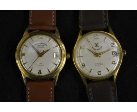 Watches - a Worcester K automatic wrist watch, silvered dial, Arabic numerals and stick batons markers, minute track, centre 