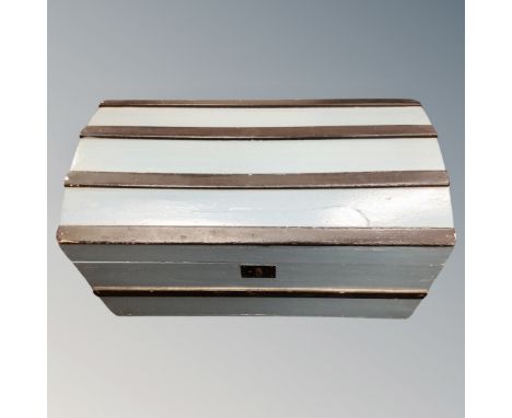 A 20th century painted dome topped trunk.