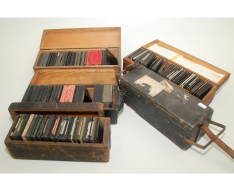 A collection of magic lantern slides.