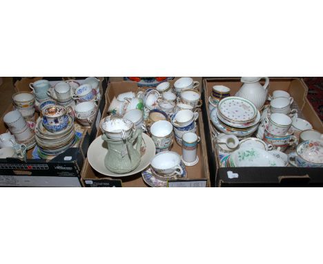A large and interesting collection of British cups and saucers mostly early 19th century, together with other ceramics. Note: