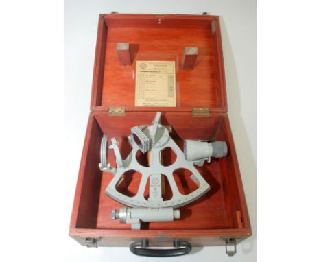 An East German DDR Freiberger Prazisionsmechanik sextant in a fitted case.