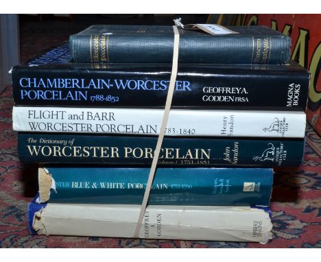 Worcester ceramics, six volumes.