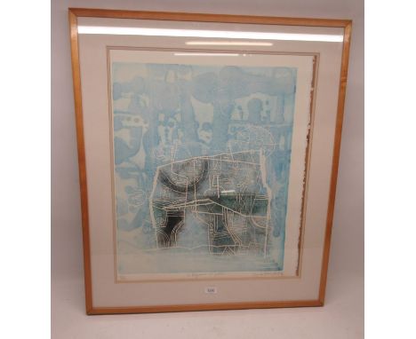 Shoichi Hasegawa (Japanese b. 1929); 'Le Royaume des Perle' coloured etching, numbered 76/110, titled and signed in pencil, 6