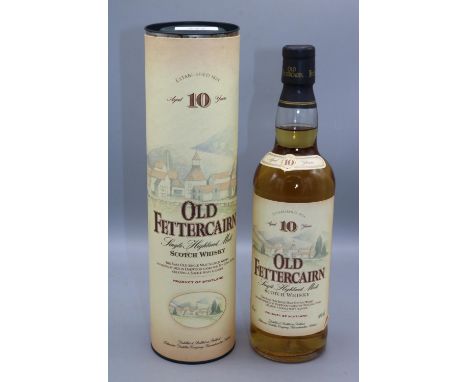 Bottle Old Fettercairn Single Highland Malt Scotch Whisky, 70cl/40%, with cardboard tube