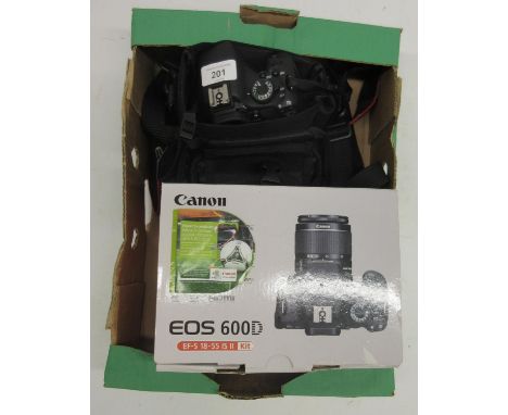 Canon 600D camera body with accessories