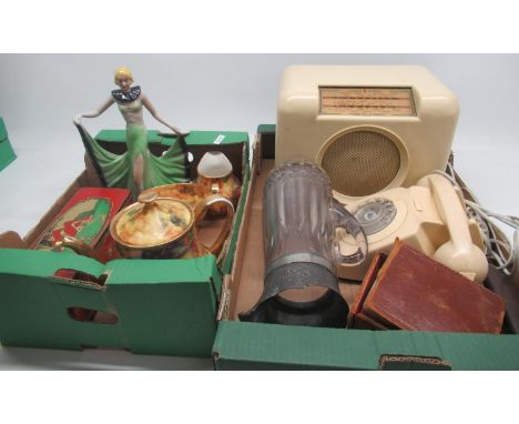 Sherrie Hewson Collection - Vintage collectables incl Victorian cut glass jug with pewter mount, 1950s Miller S-model 8mm mov