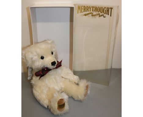 Merrythought 'Auld Lang Syne' teddy bear, limited edition of 1,999, with gowler, with certificate and original box, H29cm