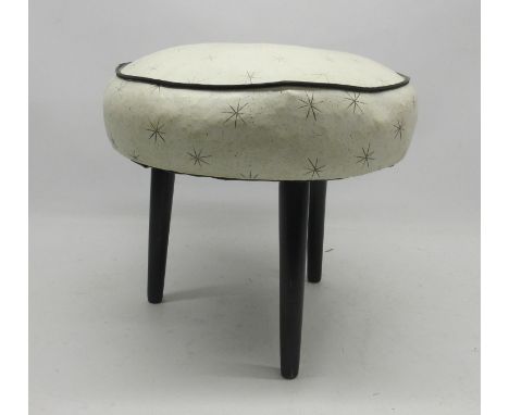 Lisa George Collection - Mid 20th century tripod plant stand/occasional table, the circular top decorated with roses, H41cm, 