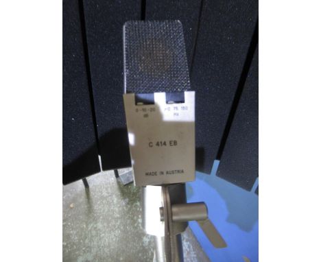AKG C414 EB microphone with LD Systems sound protector on stand, AKG C414 EB microphone on stand &amp; 2 AKG C451 EB micropho