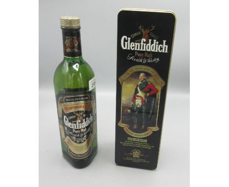 Two bottles Glenfiddich Single Malt Scotch Whisky: 'Clan Sinclair' with original tin, 75cl/43%; and Special Old Reserve 75cl/