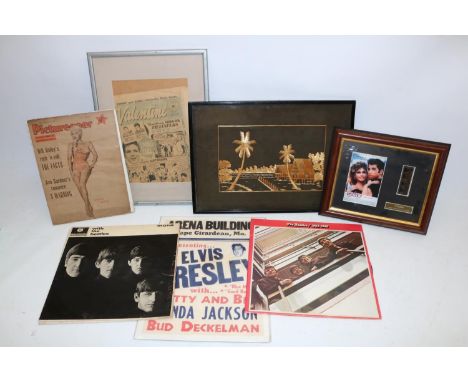 Lisa George Collection - Three The Beatles vinyl records: Help!/With The Beatles/1962-1966; and a collection of retro items c