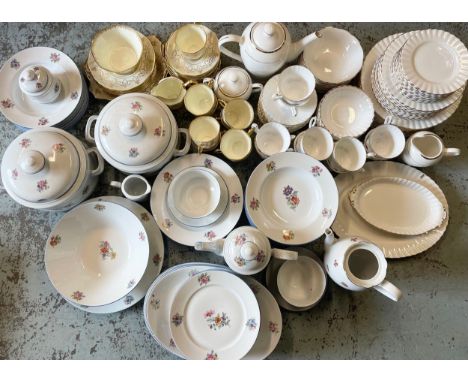 Les Dennis Collection - Collection of Tirschenreuth Bavaria dinner ware, Plant tuscan china tea ware decorated in gilt swags,