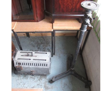 Les Dennis Collection - Vintage Studio spot light on cast metal adjustable tripod stand,
