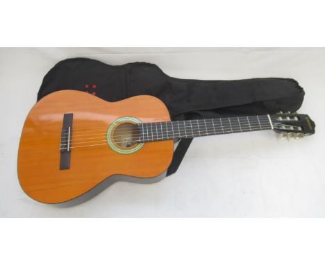 Clifton 6 string acoustic guitar with black carry bag, Lorenzo 6 string acoustic guitar with black carry bag and a Landola 6 