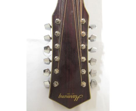 Harmony Model no. H 6860-12, 12 string acoustic guitar, lacking 1 string (Victor Brox collection)