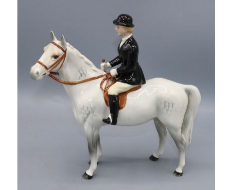 Beswick Huntswoman on grey horse, model no. 1730
