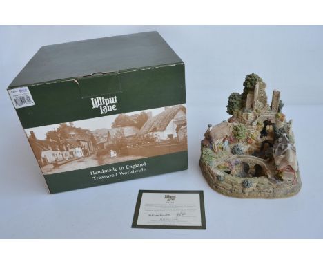 Lilliput Lane L2614 'Where Peaceful Waters Flow' large hand-painted scenic set building diorama model in excellent though sli
