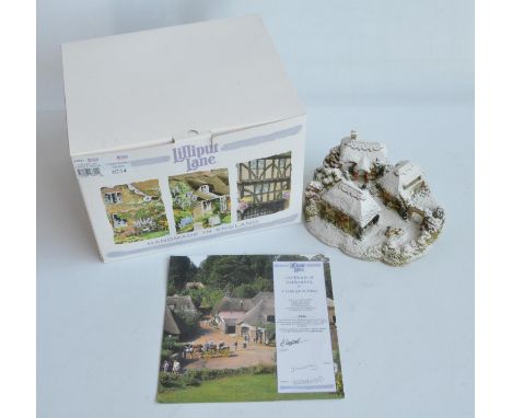 Lilliput Lane limited edition L3311 'Cockington Forge In Winter' large hand-painted scenic set village diorama model (254/100