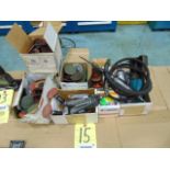 LOT OF PNEUMATIC DIE GRINDERS (5), w/ sanding discs