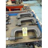 LOT OF H.D. C-CLAMPS: (2) 12" & (4) 10"