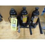 LOT OF HYDRAULIC BOTTLE JACKS (3), BLACKJACK, 12 T. CAP..