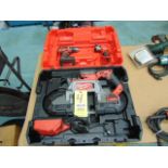 LOT CONSISTING OF: Milwaukee cordless port-a band saw, drill & flashlight kit