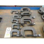 LOT OF H.D. C-CLAMPS: (7) 4-1/2" & (4) 2"