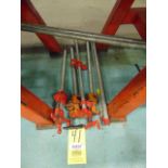 LOT OF BAR CLAMPS, assorted (under one bench)