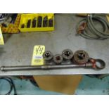 RATCHET PIPE THREADING SET (5-PIECE), RIDGID MDL. 00-4
