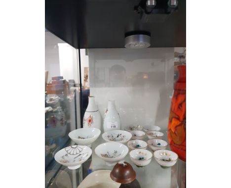 GENUINE SECOND WORLD WAR CHINA INCIDENT SAKI CUPS PLUS COMMEMORATIVE BOTTLES