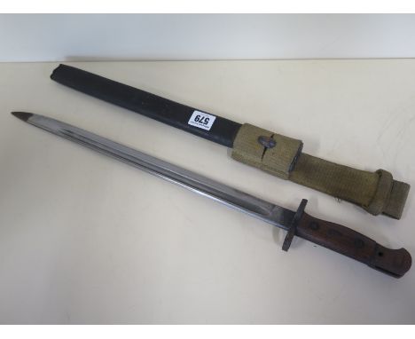 A British bayonet with Wilkinson blase total length 56cm , some pitting and tip to scabbard missing 