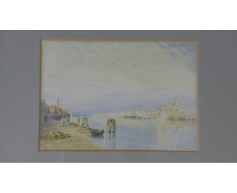 In the style of R H Wright, a watercolour of Venice, signed and dated 92 - approx 36cm x 46cm - in good condition 