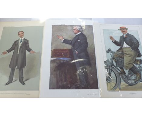 Vanity Fair magazine, 1869-1914 - caricature supplements, unframed, mixed selection to include four Prime Ministers - Automob