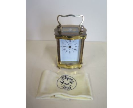A L'lepree carriage clock, eleven jewels, makers since 1839 - condition - working 
