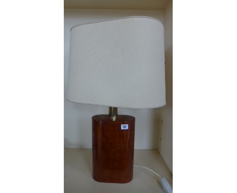 A decorative table lamp 69cm tall with shade 