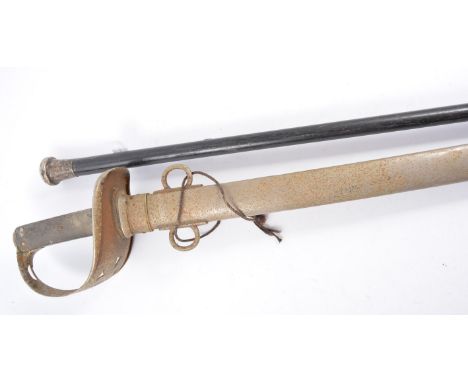 Cavalry sword, shooting stick, cane.