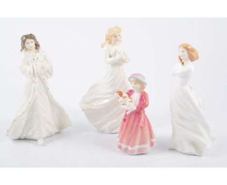 Royal Doulton figurines, Forever Yours, HN3949, Loving Thoughts HN3948, Christmas Parcels, Hn3943, Forget me Not HN3388, Chri