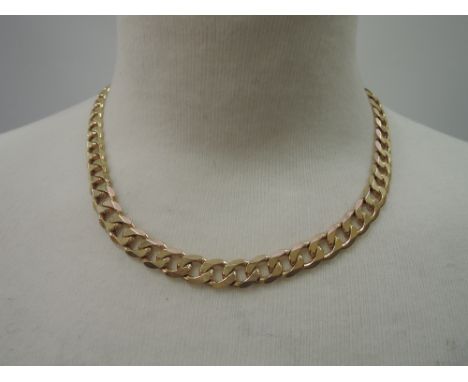 A 9ct gold heavy curb chain necklace, approx 52.5g